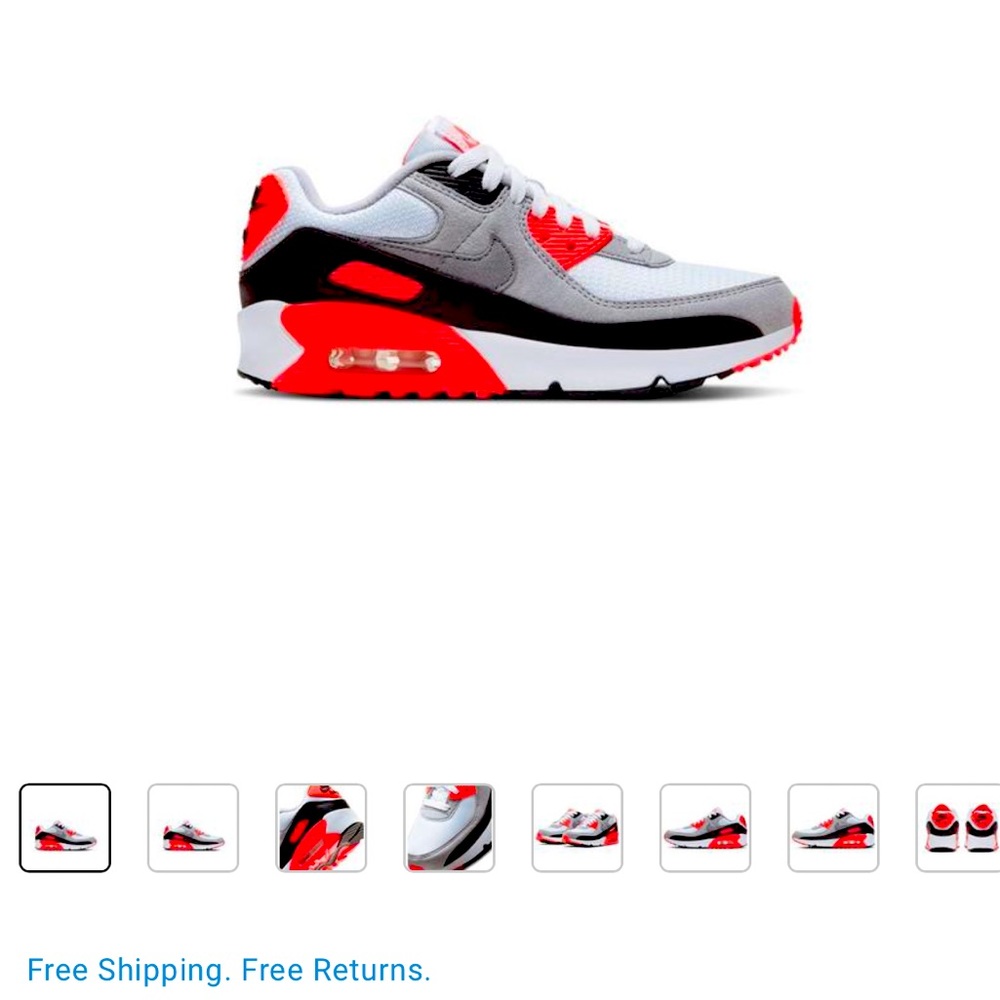 Boys size 5.5 (worn one time) gently used Nike Air Max gym shoes